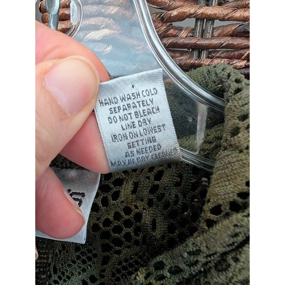 Chico's Sheer Mesh Floral Lace Zip Up Tie Dye Jacket Women's 0 Small Artsy Boho - Picture 7 of 7